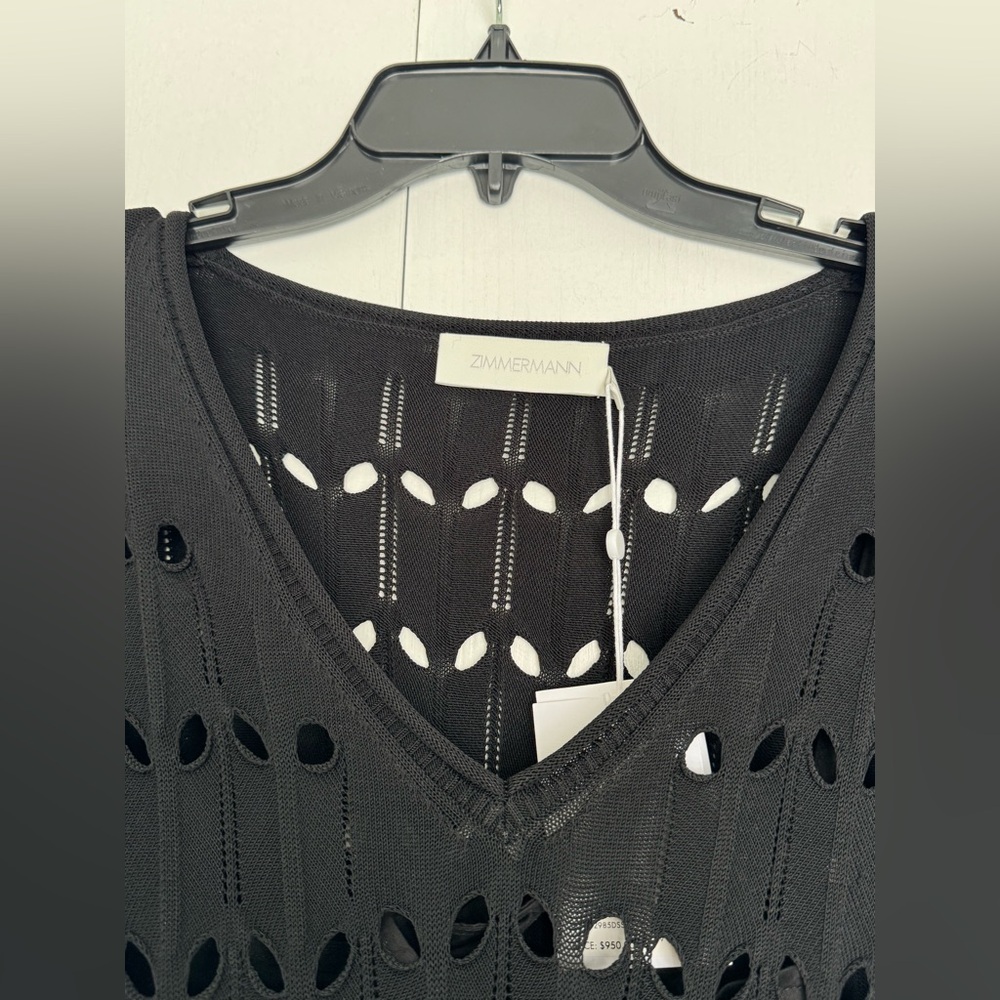 Final ZIMMERMANN Rhiannon Pointelle Maxi Long Sleeves Flare Dress Black various - Picture 8 of 16